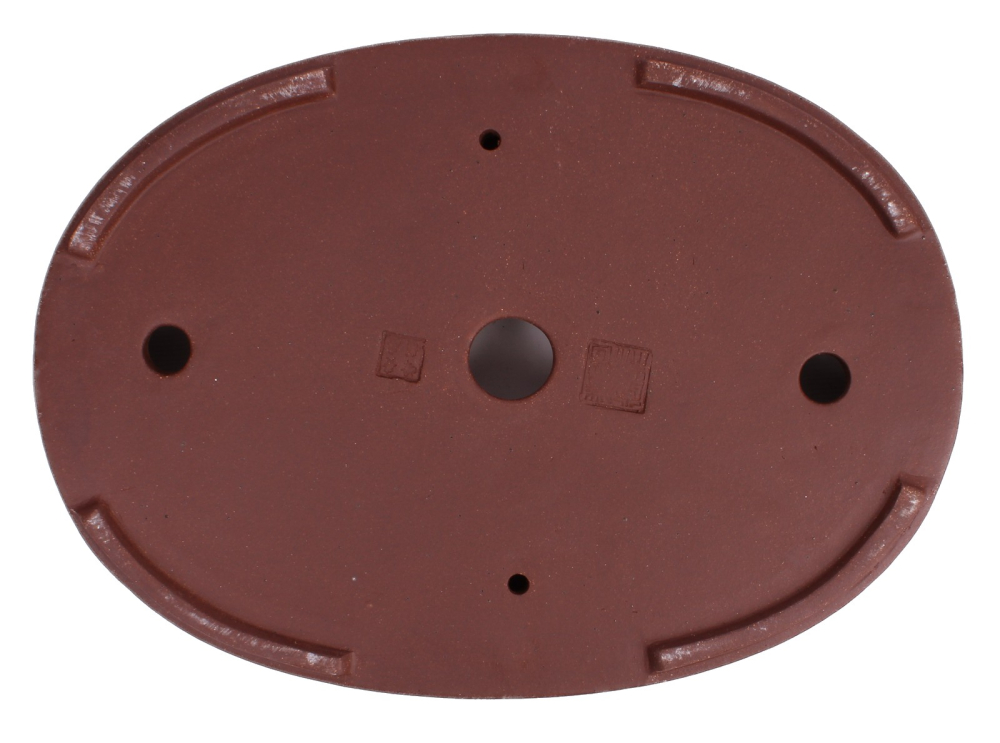 Bonsai - Schale Waldschale oval 34 x 24 x 4.5 cm unglasiert braun frostfest 51035