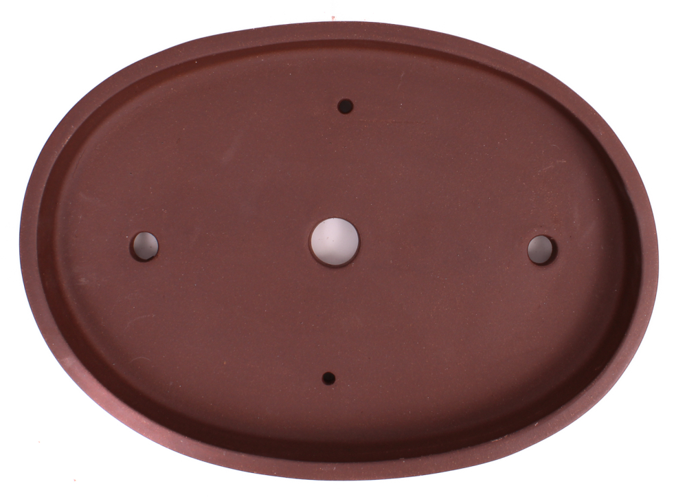Bonsai - Schale Waldschale oval 37.5 x 26.5 x 5 cm unglasiert braun frostfest 51036A  2. Wahl
