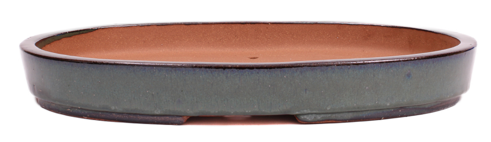 Bonsai - Schale Waldschale oval 34 x 24 x 4.5 cm moosgrün frostfest 51037