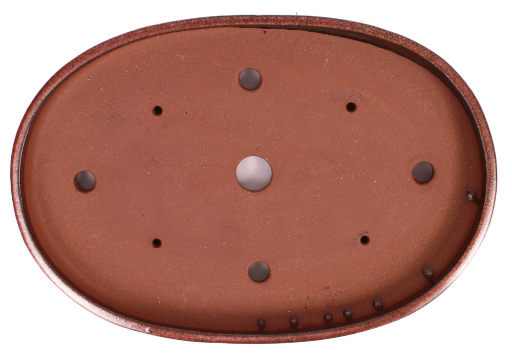 Bonsai - Schale Waldschale oval 39 x 27 x 5 cm kupferfarben frostfest  51041