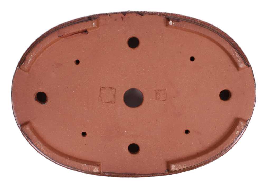 Bonsai - Schale Waldschale oval 39 x 27 x 5 cm kupferfarben frostfest  51041