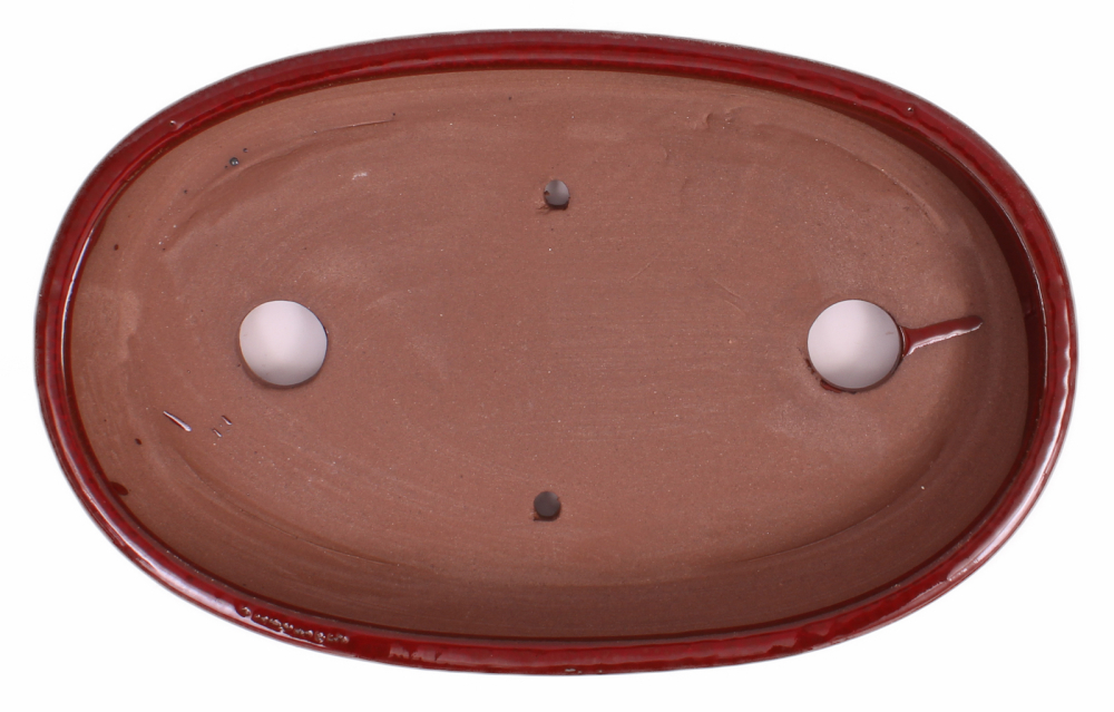 Bonsai - Schale Waldschale oval 27 x 16.5 x 3.5 cm braunrot   51086