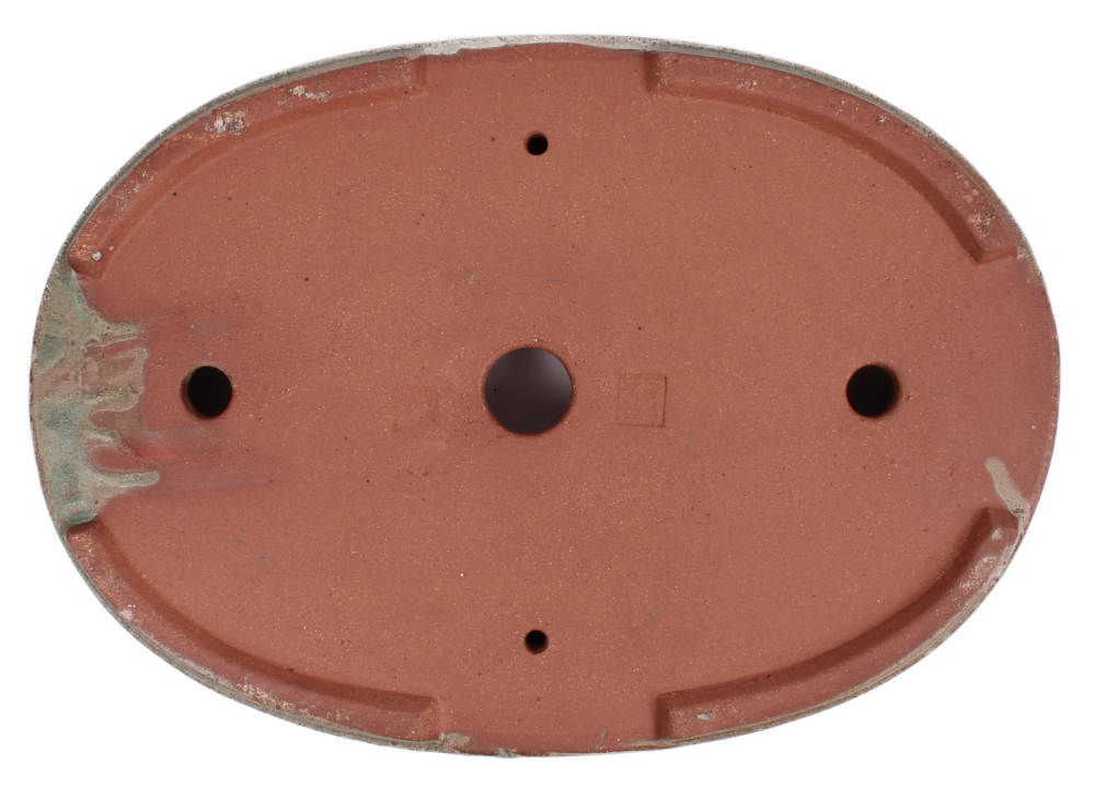 Bonsai - Schale Waldschale oval 37 x 26.5 x 5 cm mattgrün frostfest  51088