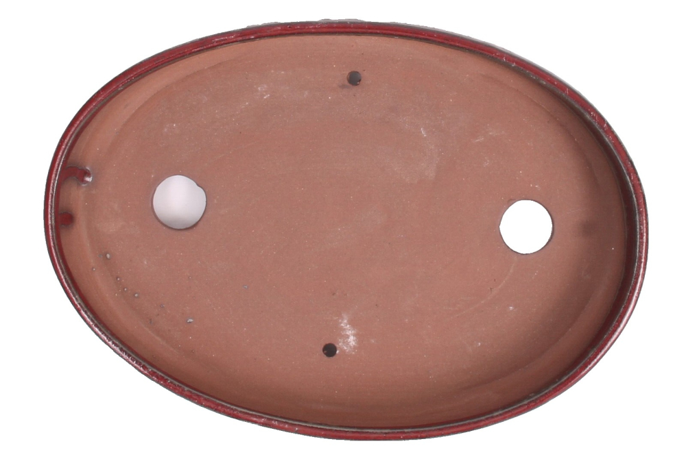 Bonsai - Schale, Waldschale, oval 25 x 18 x 4 cm bordeaux  51336