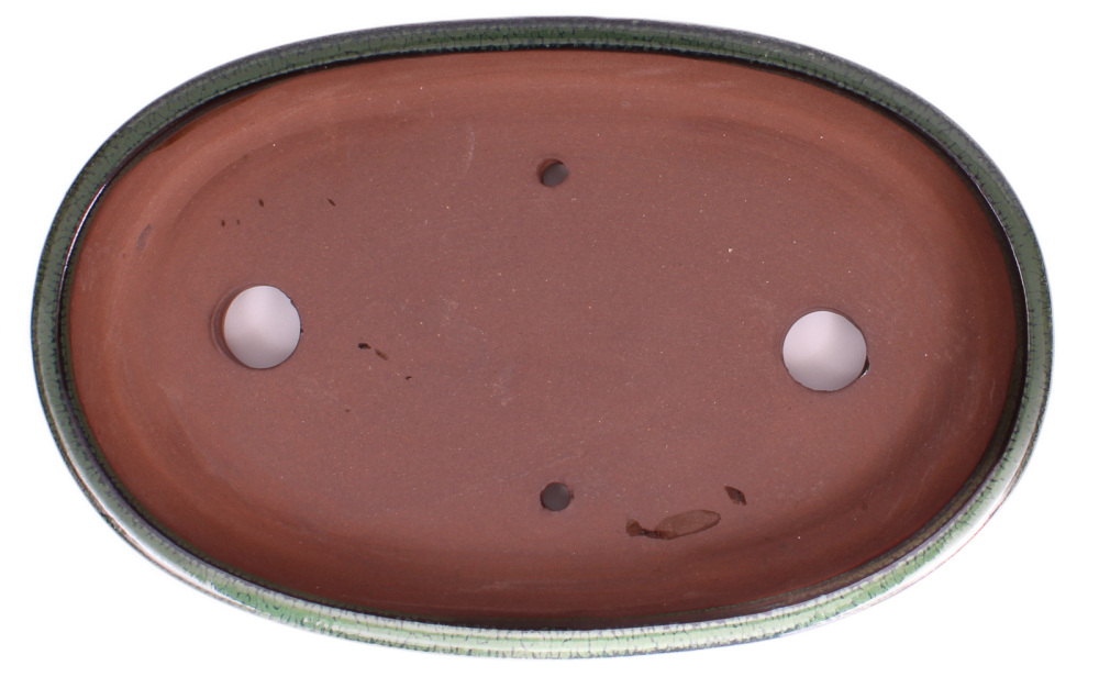 Bonsai - Schale Waldschale oval 27 x 16.5 x 3.5 cm moosgrün   51343