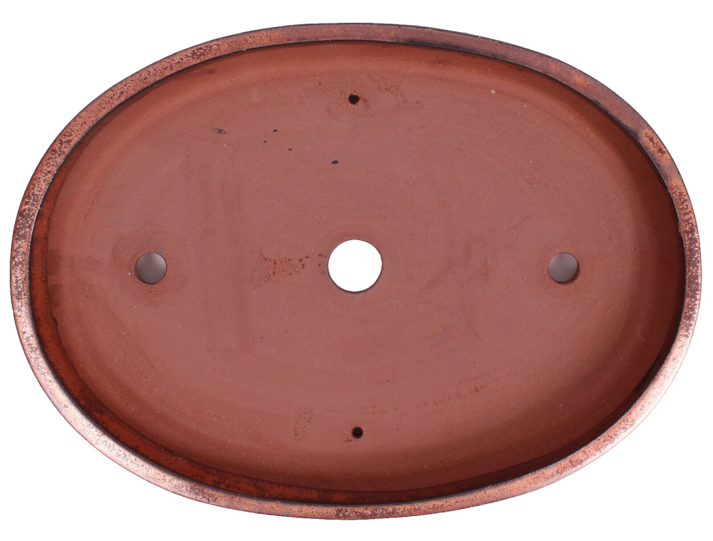 Bonsai - Schale, Waldschale, oval 37 x 26.5 x 5 cm kupferfarben, frostfest  51346