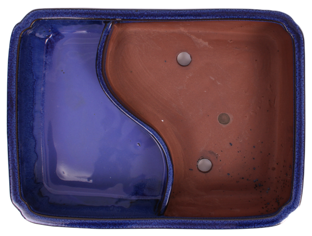 Bonsai - Schale, Wasserschale, eckig  32 x 24 x 8 cm blau  51356