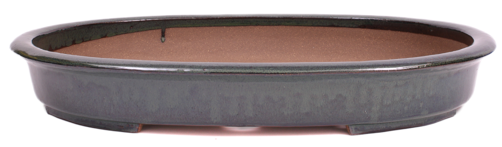 Bonsai - Schale, Waldschale, oval 55 x 42 x 8 cm grün frostfest  51374
