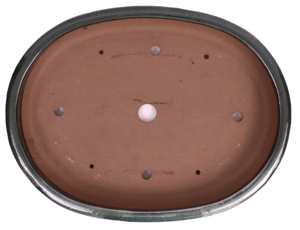 Bonsai - Schale, Waldschale, oval 55 x 42 x 8 cm grün frostfest  51374