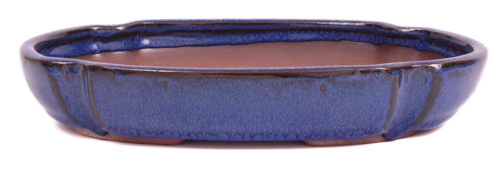 Bonsai - Schale, Waldschale, oval 21 x 14.5 x 4 cm blau  51377