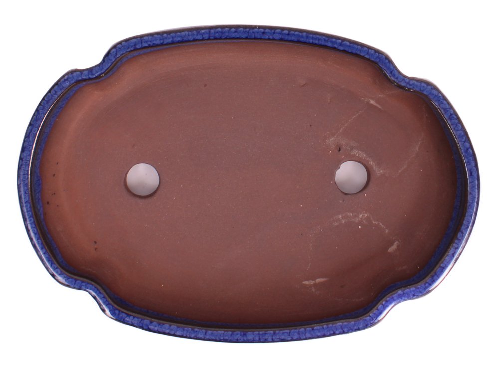 Bonsai - Schale, Waldschale, oval 21 x 14.5 x 4 cm blau  51377