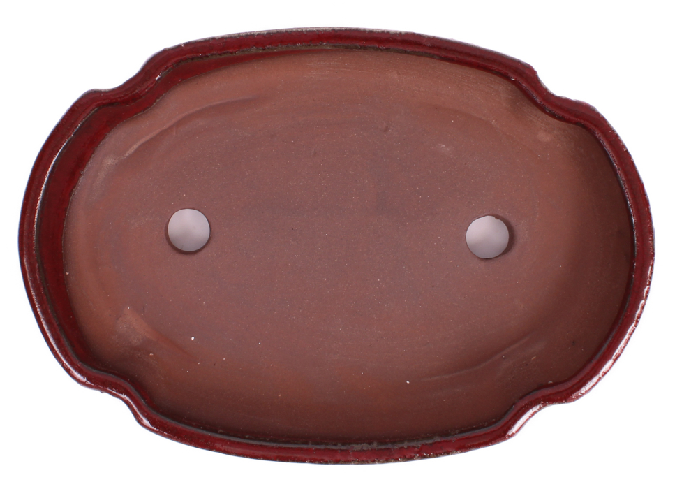 Bonsai - Schale Waldschale oval 21 x 14.5 x 4 cm bordeaux 51378