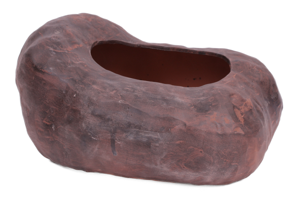 Bonsai - Schale in Felsenform oval 31 x 25 x 16 cm braun  51396