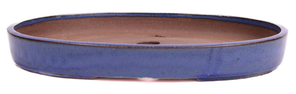 Bonsai - Schale, Waldschale, oval 34 x 24 x 4.5 cm blau  51397