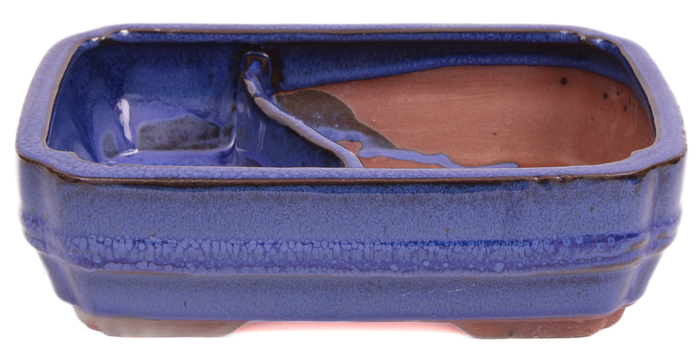 Bonsai - Schale, Wasserschale, eckig  22 x 16 x 6.5 cm blau 51399