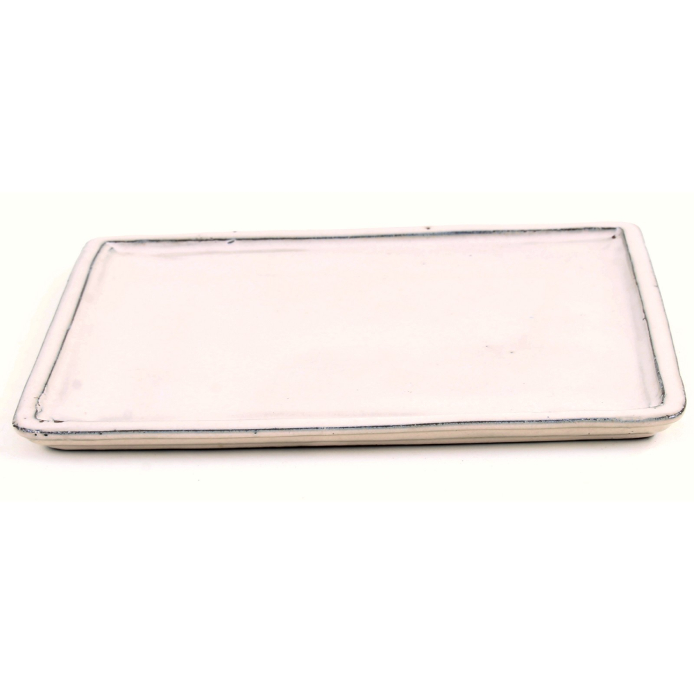 Bonsai - Untersetzer eckig 31.5 x 24.5 (innen 27.5 x 20.5) cm cremefarben Keramik 53300