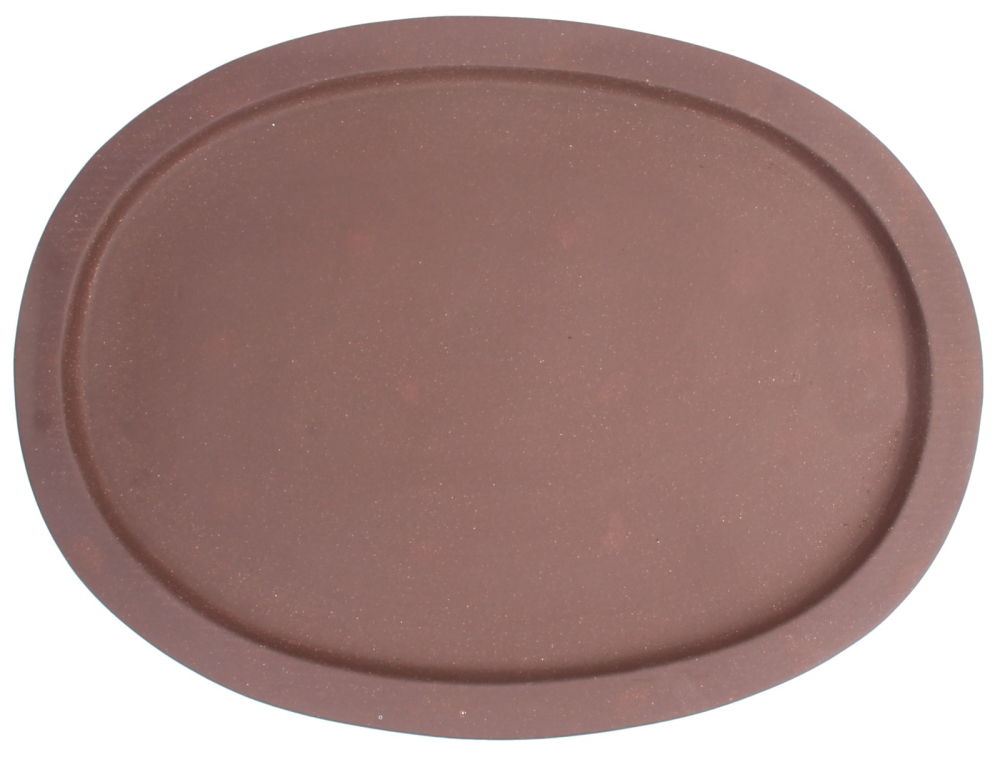 Bonsai - Untersetzer oval 59 x 43.5 (innen 50 x 34.5) cm Keramik unglasiert braun   54032