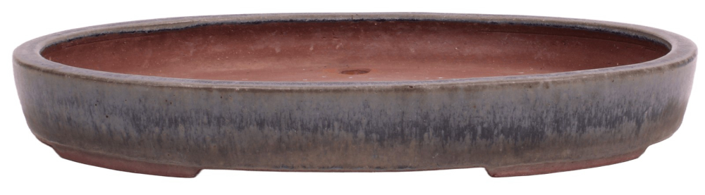 Tokoname ovale Bonsai-Schale Suisyouen 45,6 × 35,2 × 6,1 cm – gebraucht 58002