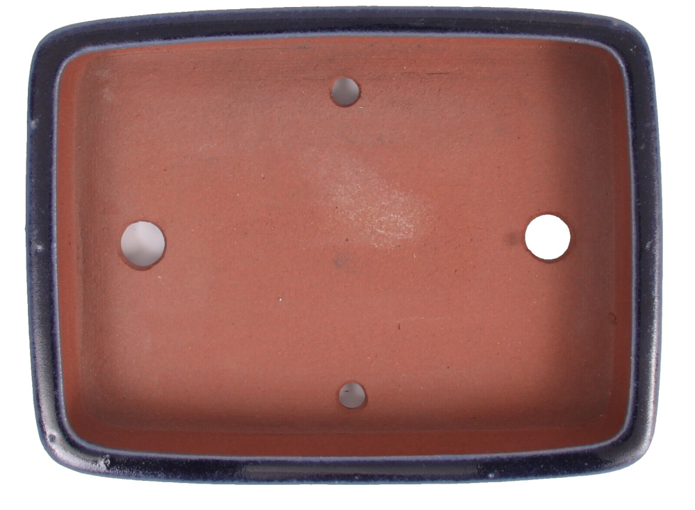 Tokoname Bonsaischale von Youzan - 30,5 x 22,5 x 6 cm - eckig - blau - 58116