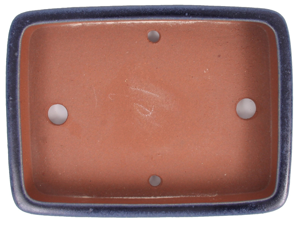 Tokoname Bonsaischale von Youzan - 31 x 23 x 6,2 cm - eckig - blau - 58117