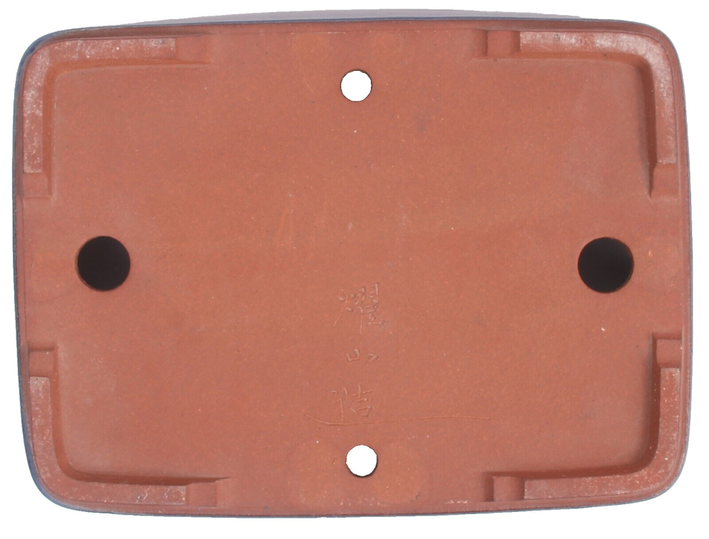 Tokoname Bonsaischale von Youzan - 31 x 23 x 6,2 cm - eckig - blau - 58118