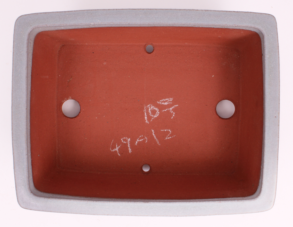 Tokoname Bonsaischale von Youzan - 31 x 23.5 x 9.7 cm - eckig - blaugrau - 58138