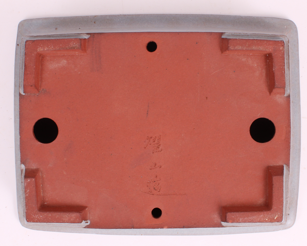 Tokoname Bonsaischale von Youzan - 31 x 23.5 x 9.7 cm - eckig - blaugrau - 58138