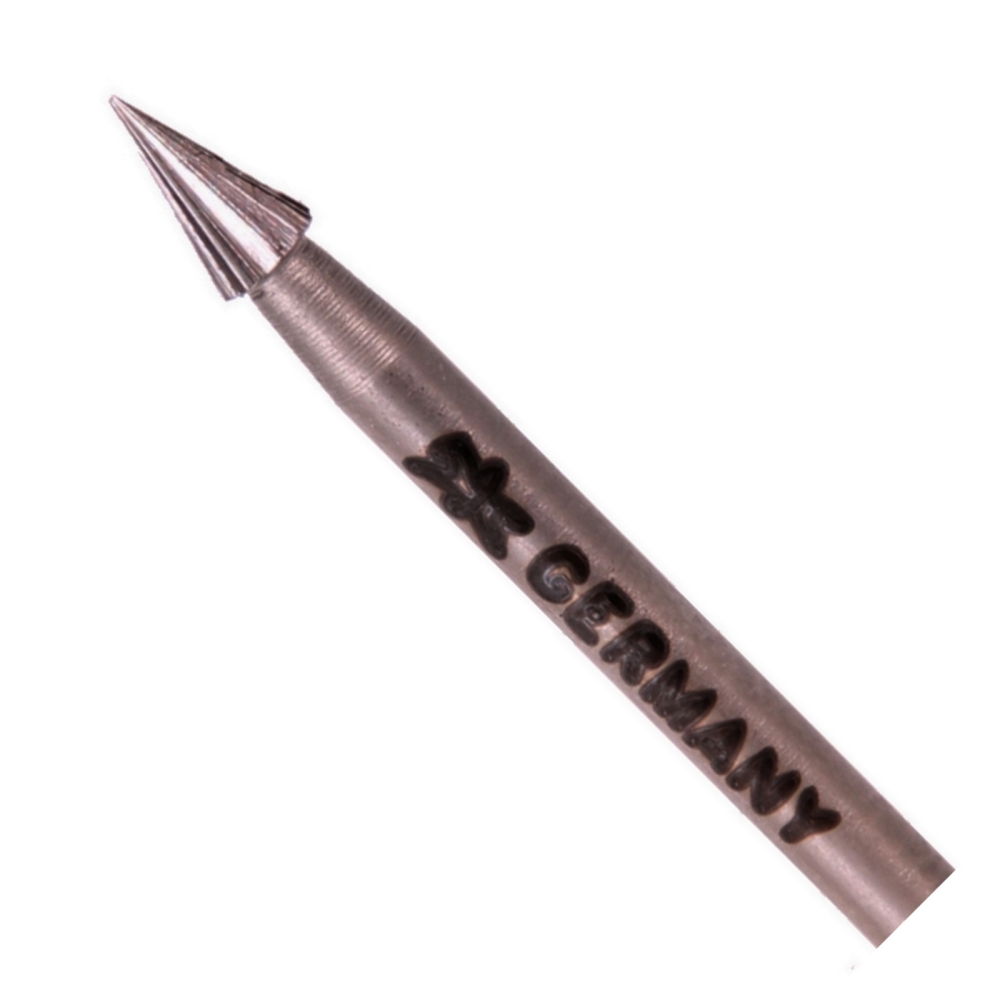 Pferd Feinfrässtift Kegelform 3.2 x 5.6 mm Schaft 3 mm – Art. 60713