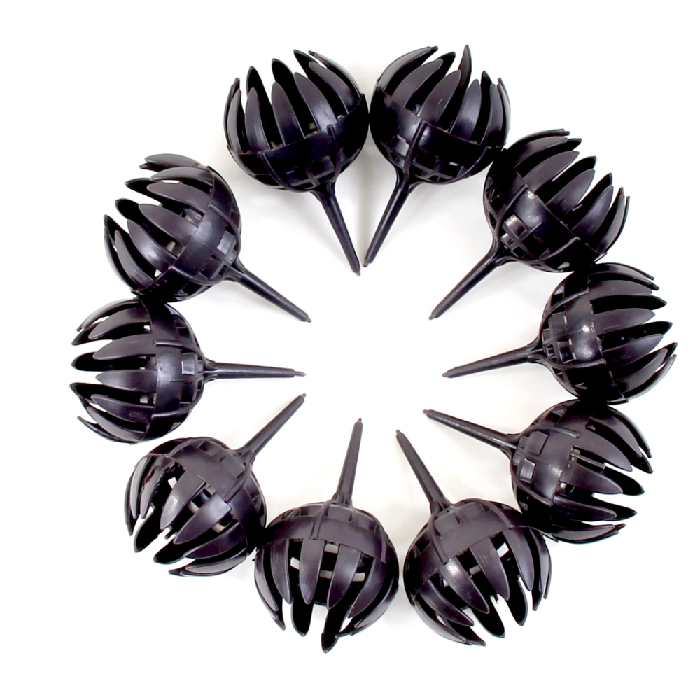 Dünger-Korb, rund mit Pin, dunkelbraun, 3,5 cm Ø  10er Pack   61007