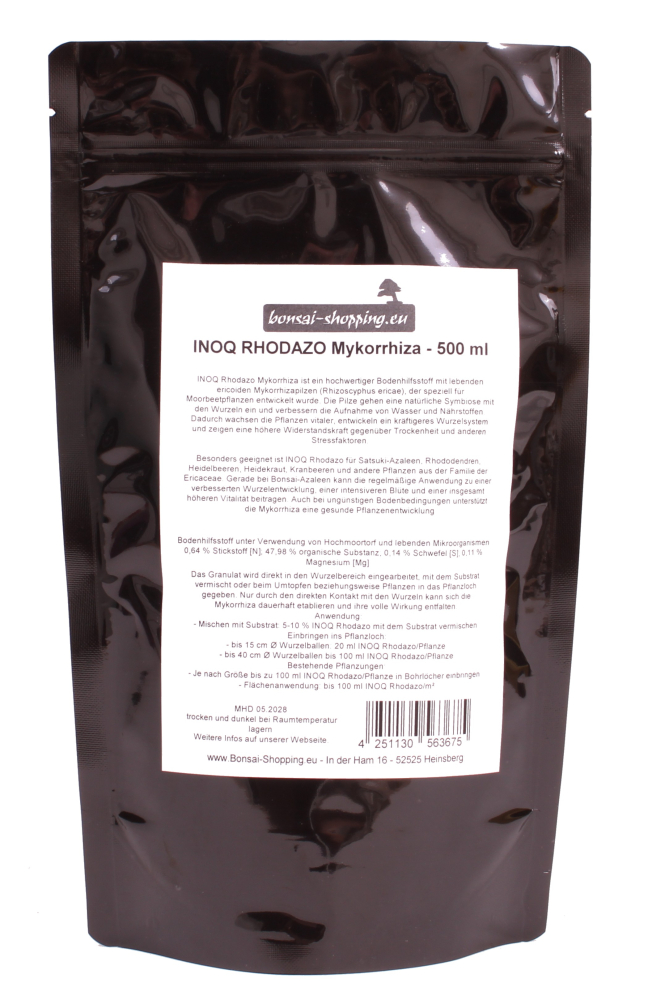 INOQ RHODAZO Mykorrhiza speziell für Azaleen + Moorbeetpflanzen 500 ml