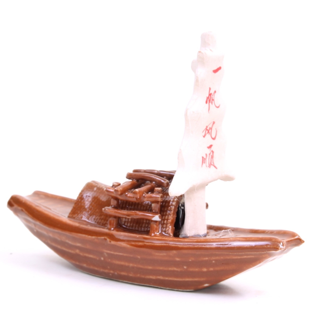 Bonsai - Figur,  Fischerboot 14 x 4,5 x 11 cm  70911
