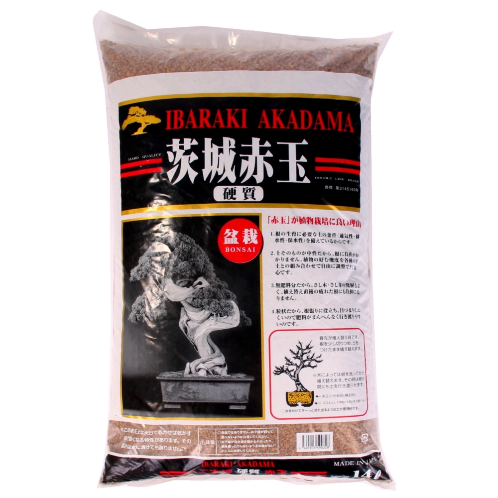 Bonsai-Erde Akadama 5-10 mm Ibaraki hart 4 Liter