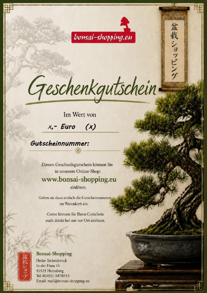 Geschenk-Gutschein - Wert nach Wunsch