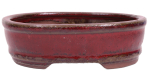 Bonsai - Schale oval 15.5 x 12 x 5 cm bordeaux  22120