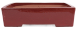 Bonsai - Schale  eckig 42.5 x 35 x 11 cm braunrot frostfest 40146A 2.Wahl
