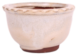 Bonsai - Kaskadenschale 8 Ø x 4.5 cm - rund - creme  50196