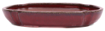 Bonsai - Schale, Waldschale, oval 21.5 x 14.5 x 3.8 cm bordeaux  51347