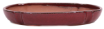 Bonsai - Schale, Waldschale, oval 27 x 19 x 4.5 cm bordeaux  51361