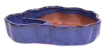 Bonsai - Schale, Wasserschale, oval 19.5 x 14 x 5 cm blau  51375