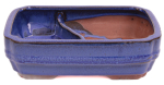Bonsai - Schale, Wasserschale, eckig  22 x 16 x 6.5 cm blau 51399
