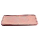 Bonsai - Untersetzer eckig 31.5 x 24.5 (innen 27.5 x 20.5) cm kupferfarben Keramik  53325