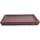 Bonsai - Untersetzer eckig 43.5 x 33 (innen 38.5 x 28) cm braun Keramik unglasiert 53413