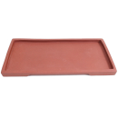 Bonsai - Suiban / Untersetzer eckig 40 x 20 (innen 37.5 x 17.5) cm rotbraun Keramik  53953