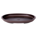Bonsai - Untersetzer oval 16 x 12 (innen 13 x 9)  cm braun Kunststoff 54027