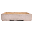 Tokoname Bonsaischale von Harumatsu - 42 x 32,5 x 9 cm - eckig - cremefarben - 58022