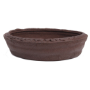 Tokoname Bonsaischale von Ryukaku - 31 Ø x 7,5  cm - rund - unglasiert - 58031