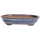Tokoname Bonsaischale von Shuuhou - 42 x 31 x 8,3 cm - oval - blau - 58041
